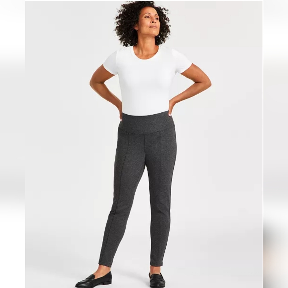 Style & Co -Women's Mid-Rise Ponté-Knit Pants with Tummy Control